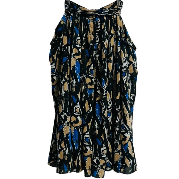 H&M Abstract Print Wrap Midi Skirt Size 8 - Picture 2 of 9